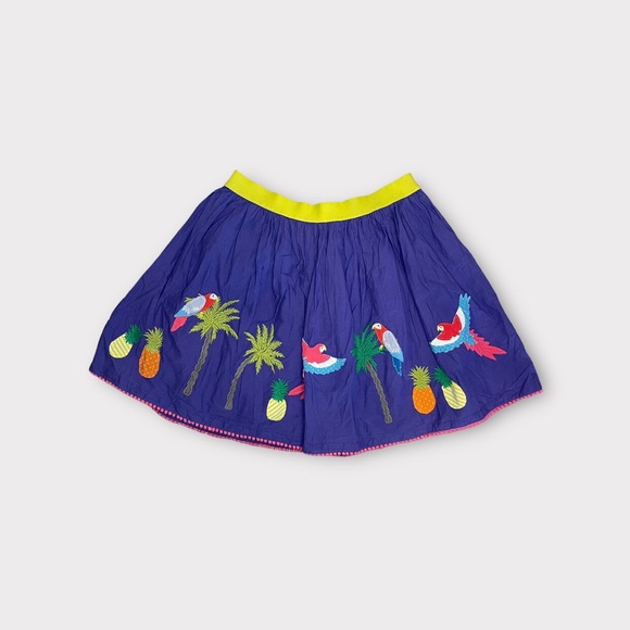 Mini Boden Other - Mini Boden Bird/Parrot Applique Fun/Novelty Skirt 3-4